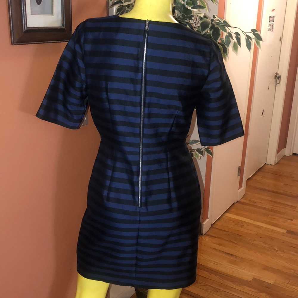 Navy & Black Striped Lands End Dress size 4